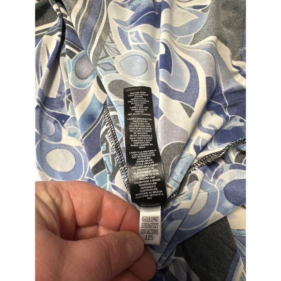 Travelers by Chico's 3/4 Sleeve Striped Asymmetrical Hem Tunic Size XL - Picture 9 of 10